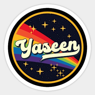 Yaseen // Rainbow In Space Vintage Style Sticker